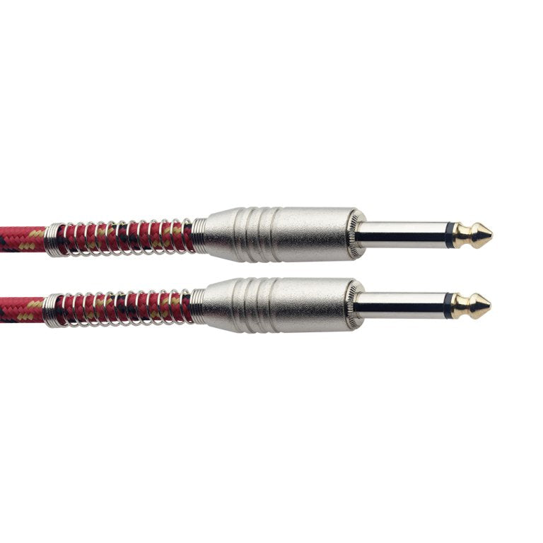 Stagg SGC3VT/RD Vintage Tweed Instrument Cable Red 3m / 10ft - Music Vault