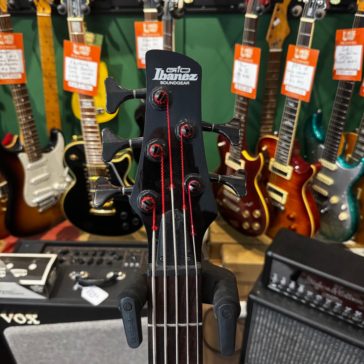 Ibanez GIO GSR205SM Spalted Maple Active 5 String Bass Guitar Brown Burst (Pre-Owned)