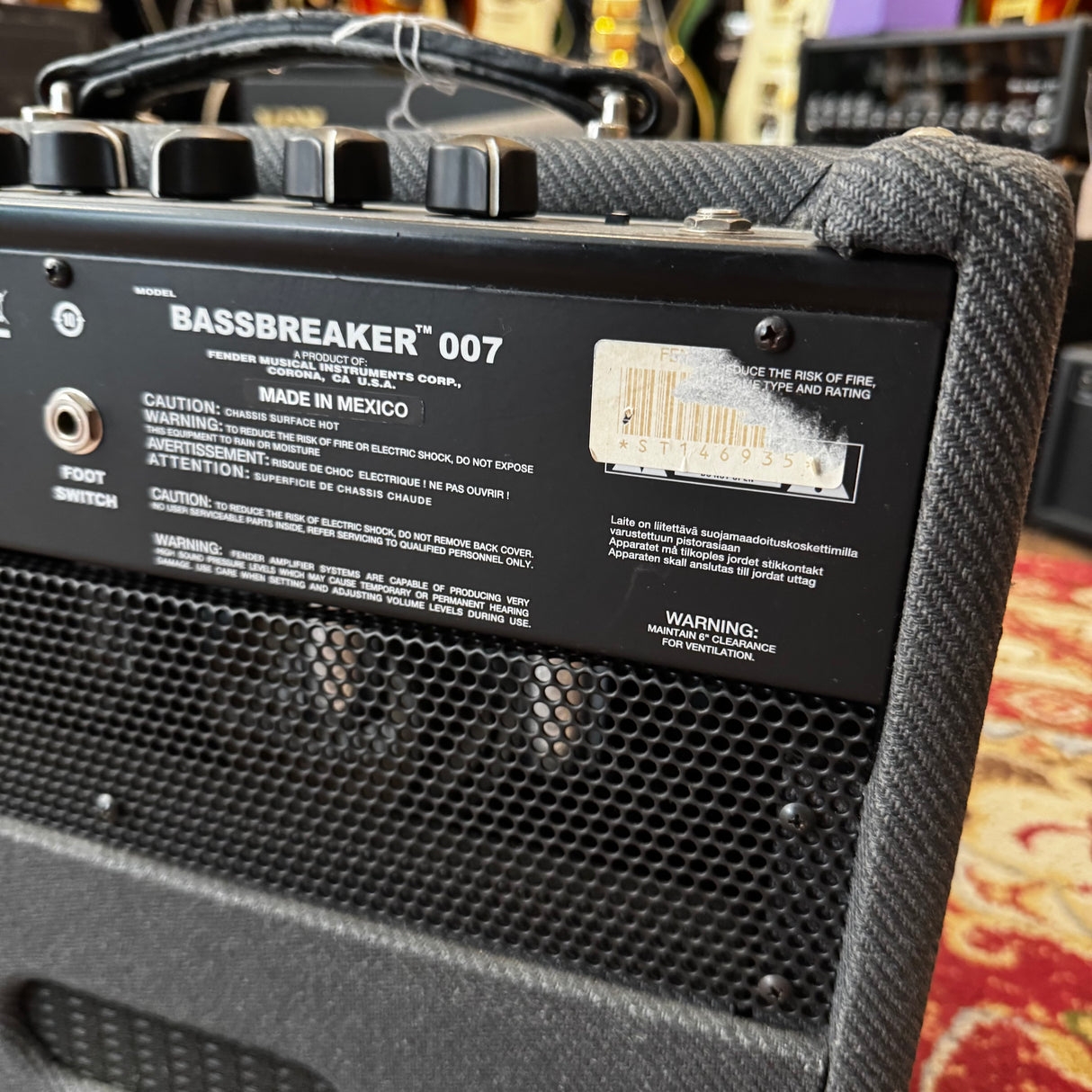 Fender Bassbreaker 007 7W Electric Guitar Combo Amplifier (Pre-Owned)