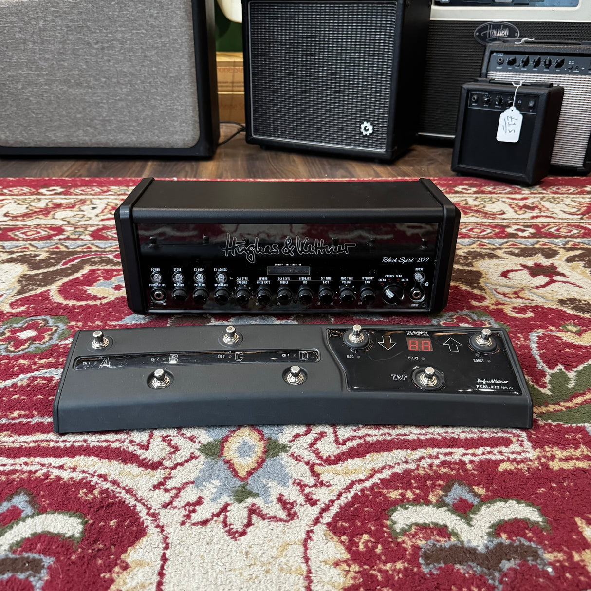Hughes & Kettner Black Spirit 200 Electric Guitar Amplifier Head + FSM-432-MKII Foot Controller (Pre-Owned)