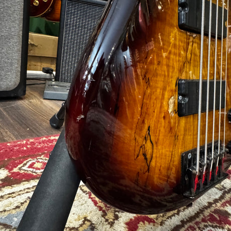 Ibanez GIO GSR205SM Spalted Maple Active 5 String Bass Guitar Brown Burst (Pre-Owned) - Music Vault