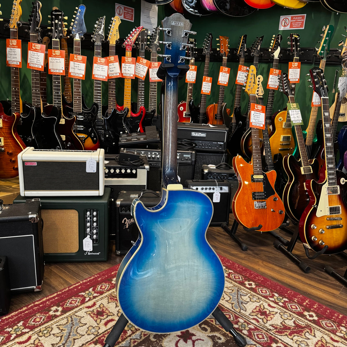Ibanez George Benson GMB10EM Semi Hollobody Electric guitar Jet Blue Burst (Pre-Owned)