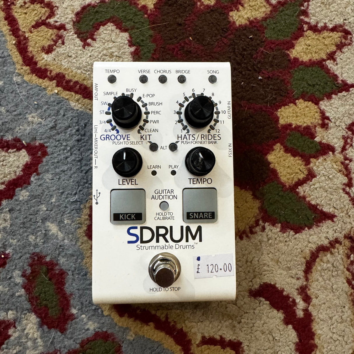 Digitech SDrum Strumable Drums Drum Machine Pedal (Pre-Owned)