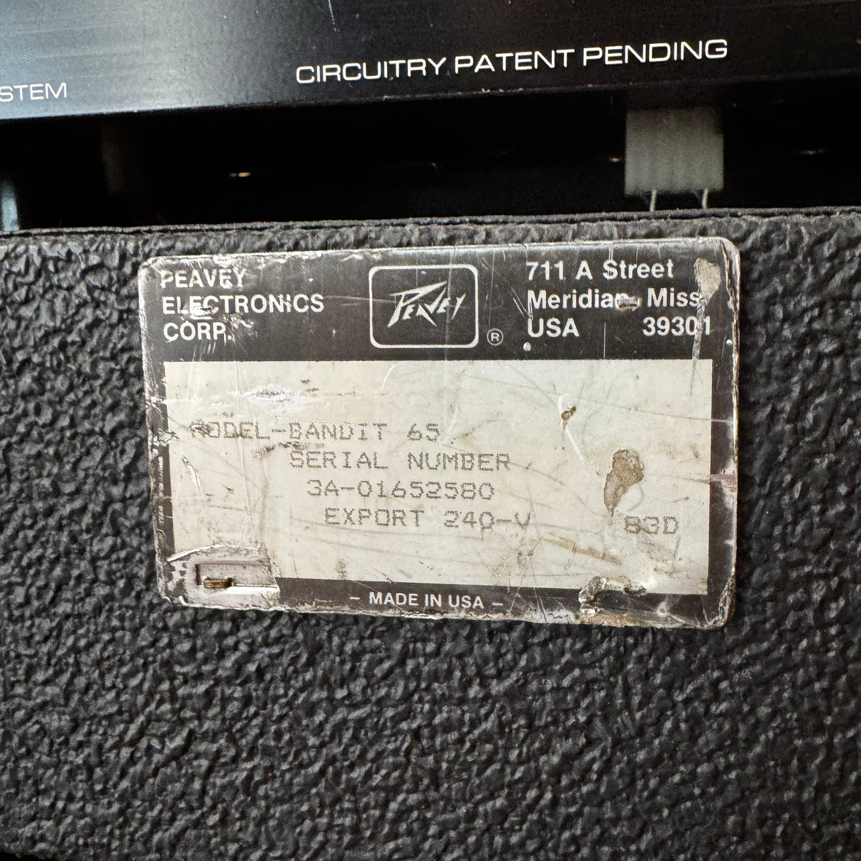 Peavey Bandit 65 Electric Guitar 1x12 Combo Amplifier (Pre-Owned)