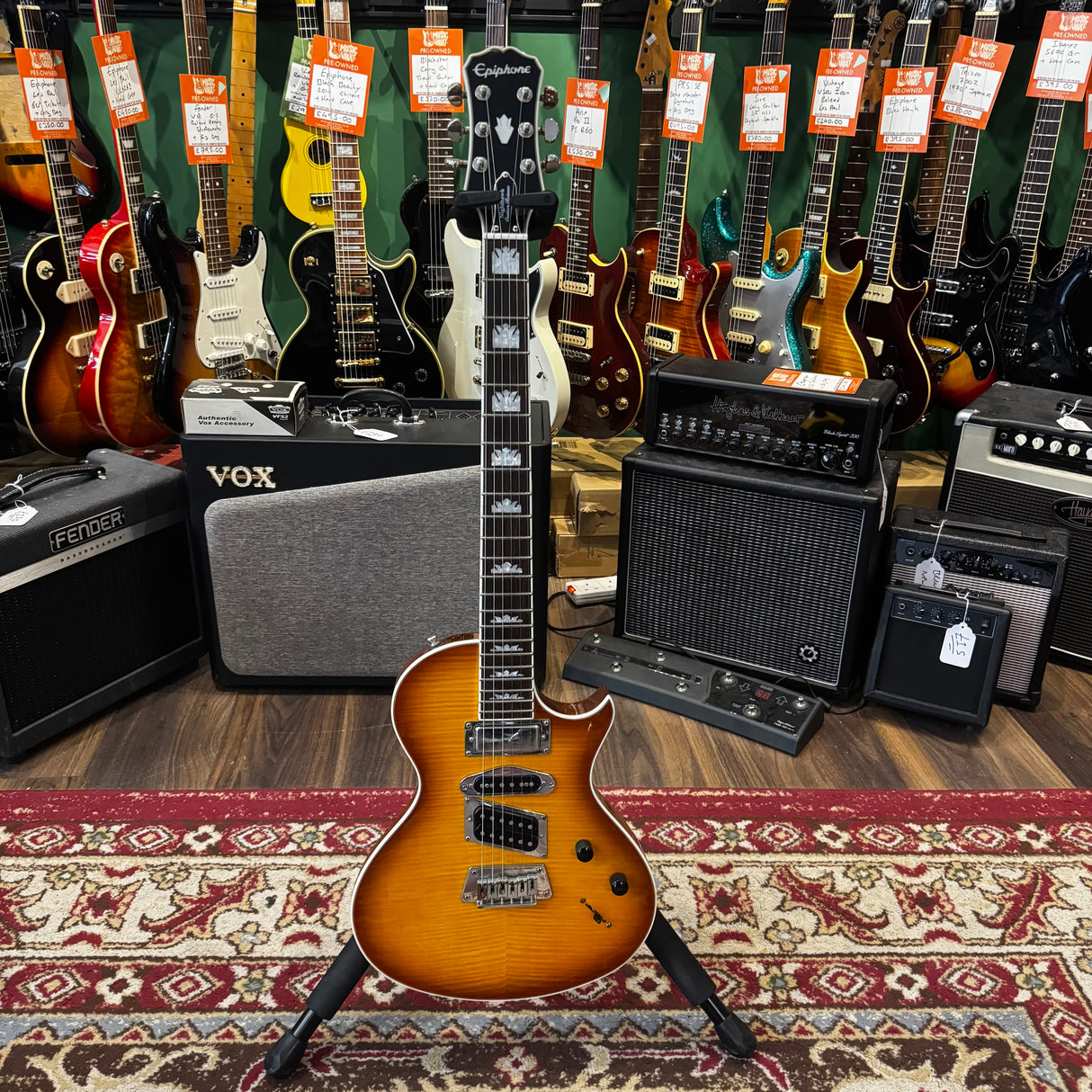 Epiphone Nighthawk Custom Reissue Electric Guitar Fireburst (Pre-Owned)