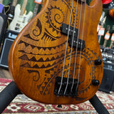 Luna Tattoo Electric Bass Guitar Long Scale Natural (Pre-Owned)