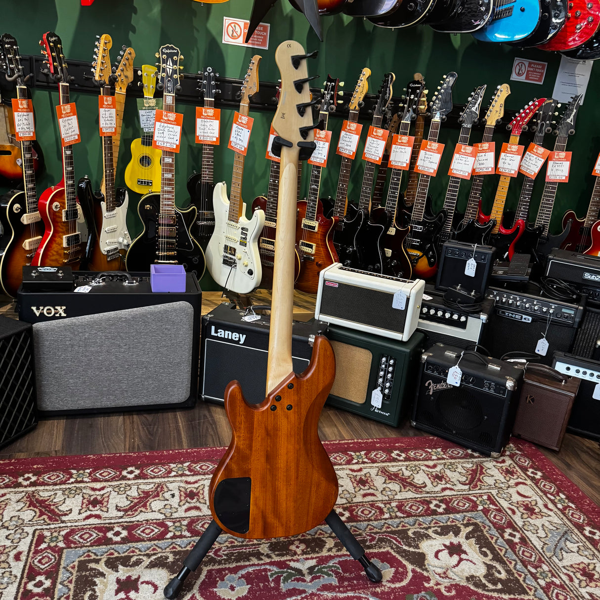 Luna Tattoo Electric Bass Guitar Long Scale Natural (Pre-Owned)