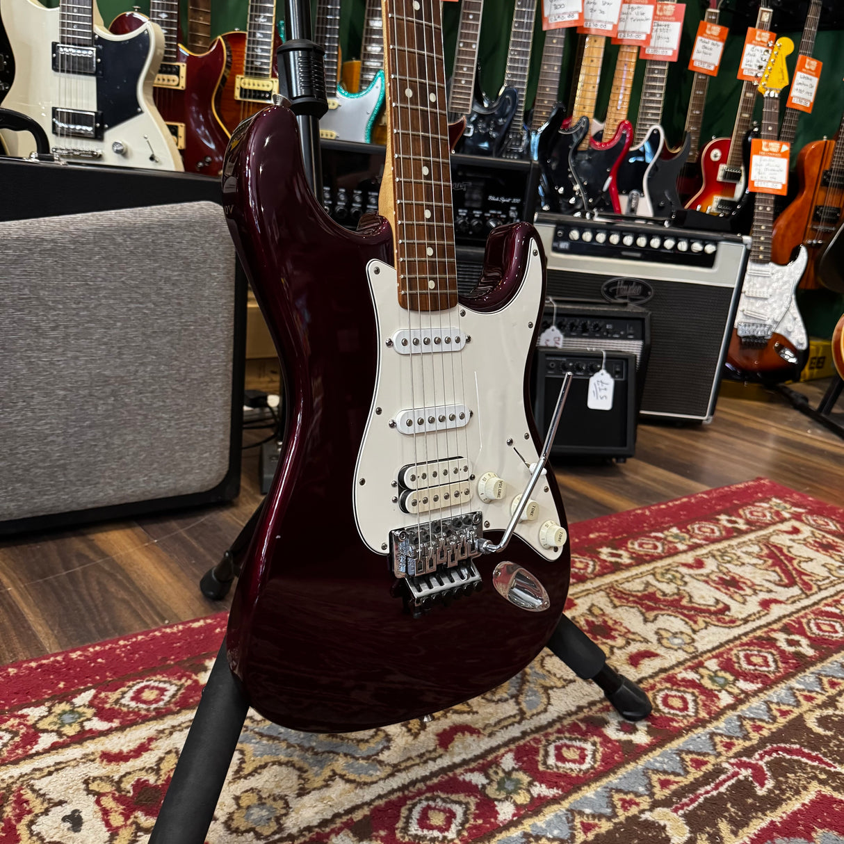 Fender Mexican Stratocaster Floyd Rose HSS Midnight Wine 2000 + Hard Case (Pre-Owned)