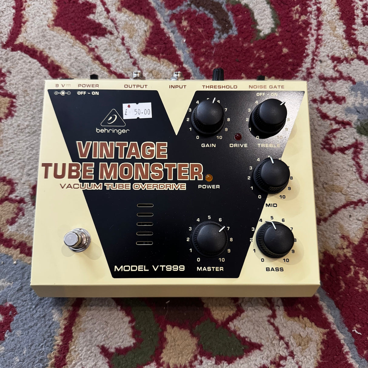 Behringer VT999 Vintage Tube Monster Valve Overdrive Pedal (Pre-Owned)