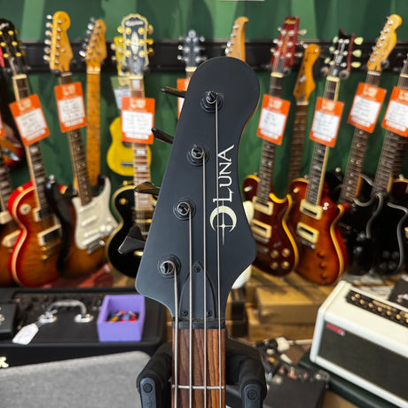 Luna Tattoo Electric Bass Guitar Long Scale Natural (Pre-Owned) - Music Vault