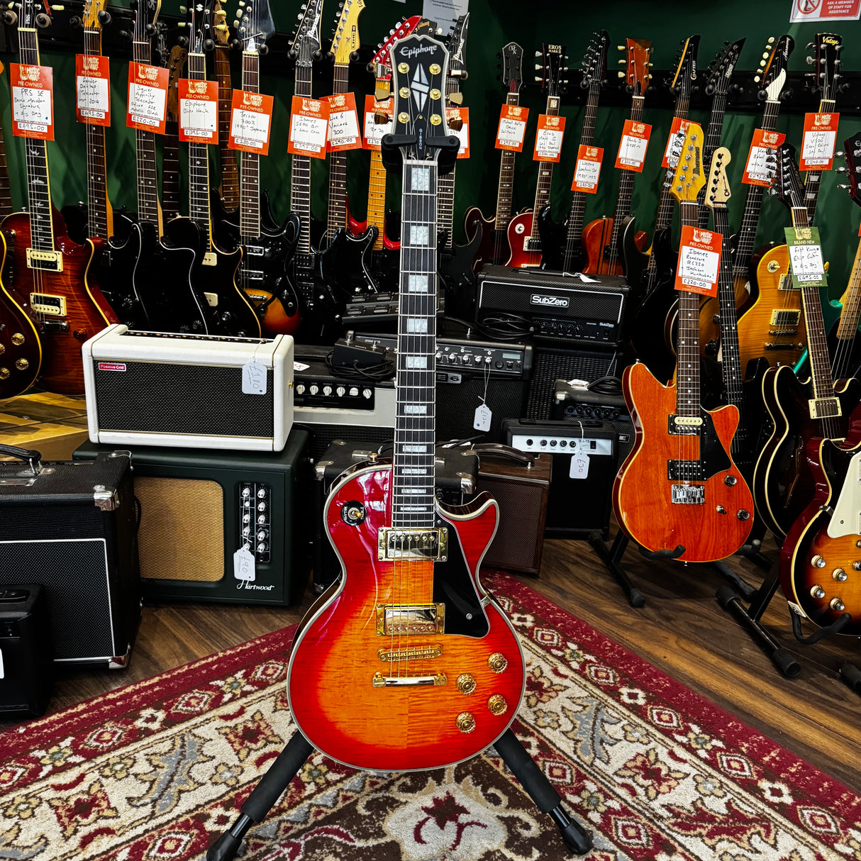 Epiphone Les Paul Custom 2003 Korean Cherry Sunburst + Hard Case (Pre-Owned)