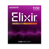 Elixir Nanoweb 80/20 Bronze Coated Acoustic Guitar Strings Custom Light (11-52)