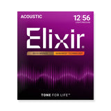 Elixir Nanoweb 80/20 Bronze Coated Acoustic Guitar Strings Light/Medium (12-56)