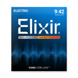 Elixir Nanoweb Coated Electric Guitar Strings Super Light (9-42)