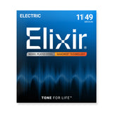 Elixir Nanoweb Coated Electric Guitar Strings Medium (11-49)