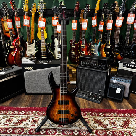 Ibanez GIO GSR205SM Spalted Maple Active 5 String Bass Guitar Brown Burst (Pre-Owned) - Music Vault
