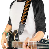 Buckle-Down Guitar Strap Printed Bullets Pattern