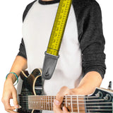 Buckle-Down Guitar Strap Measuring Tape Inches + Centimeters