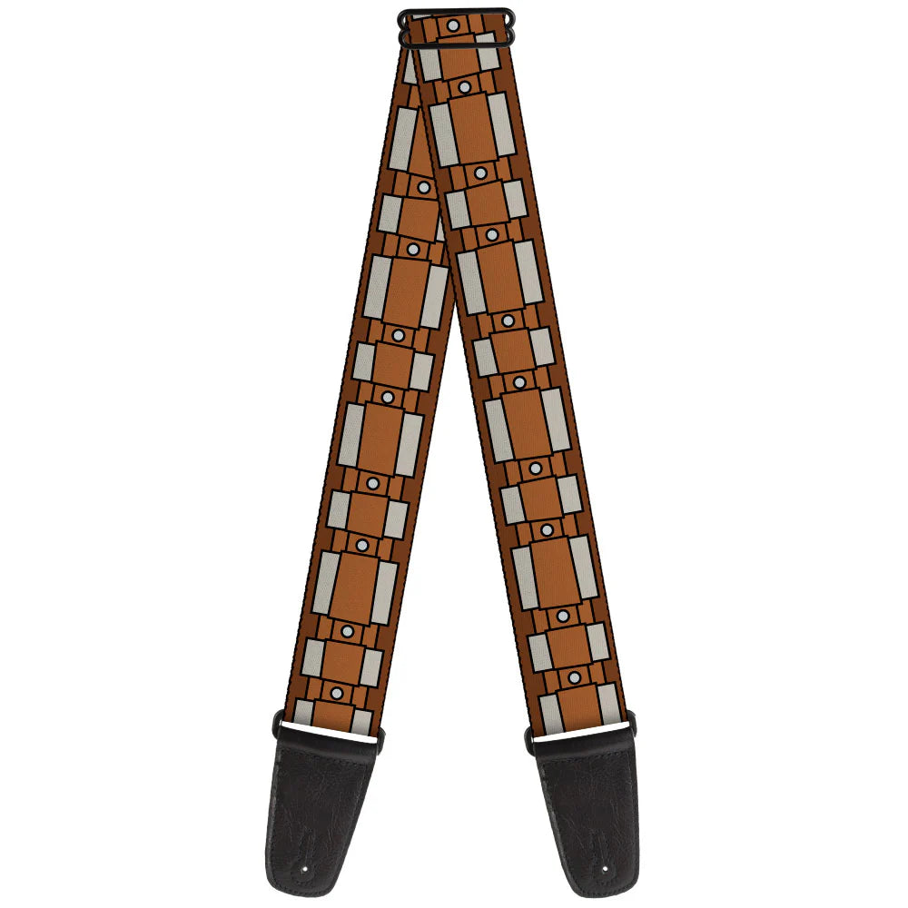 Buckle-Down Guitar Strap Star Wars Chewbacca Bandolier Brown