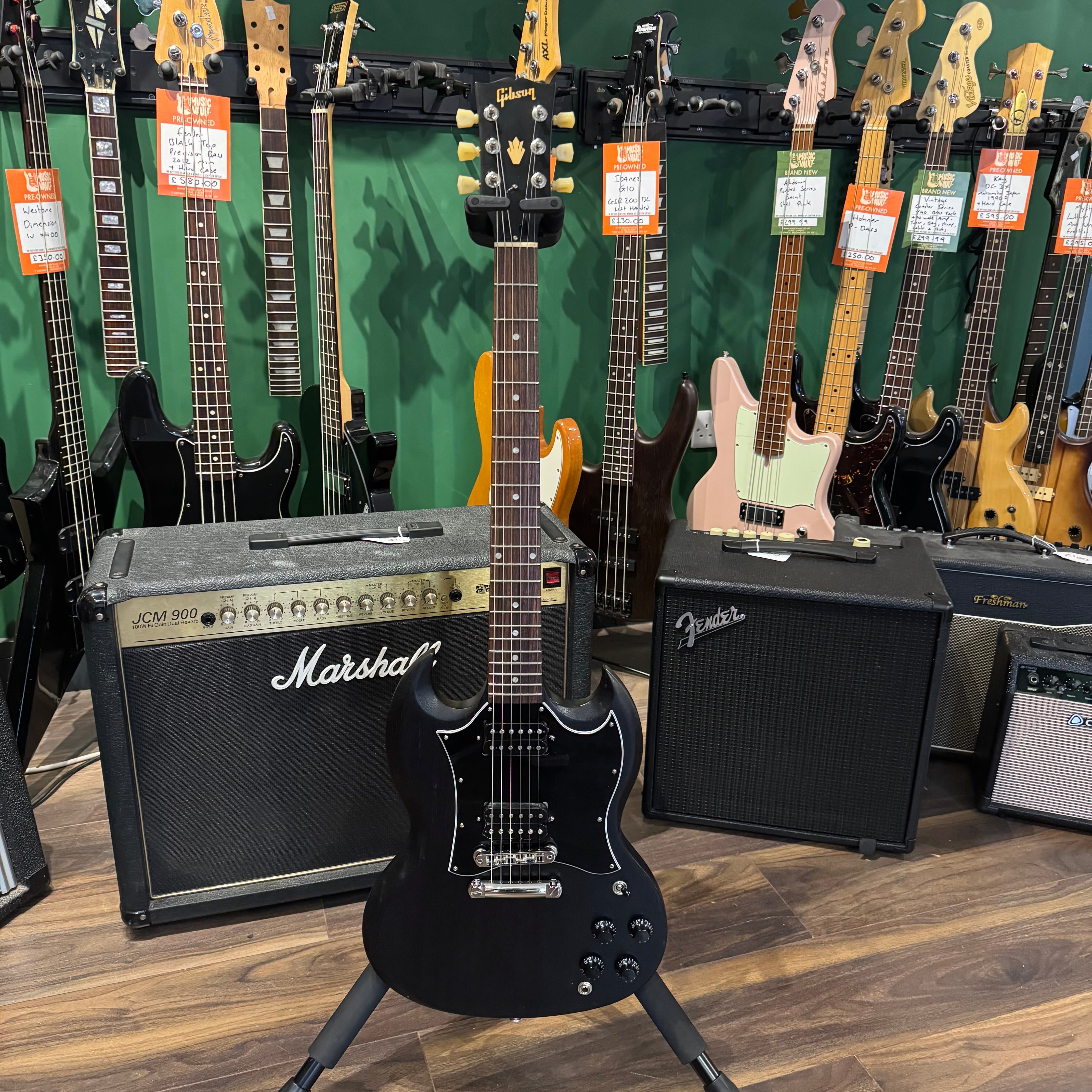 ギター Gibson SG Faded Tribute Worn Ebony 2019 Gibson SG Faded Tribute - Worn Ebony | Blue Guitars Online Store