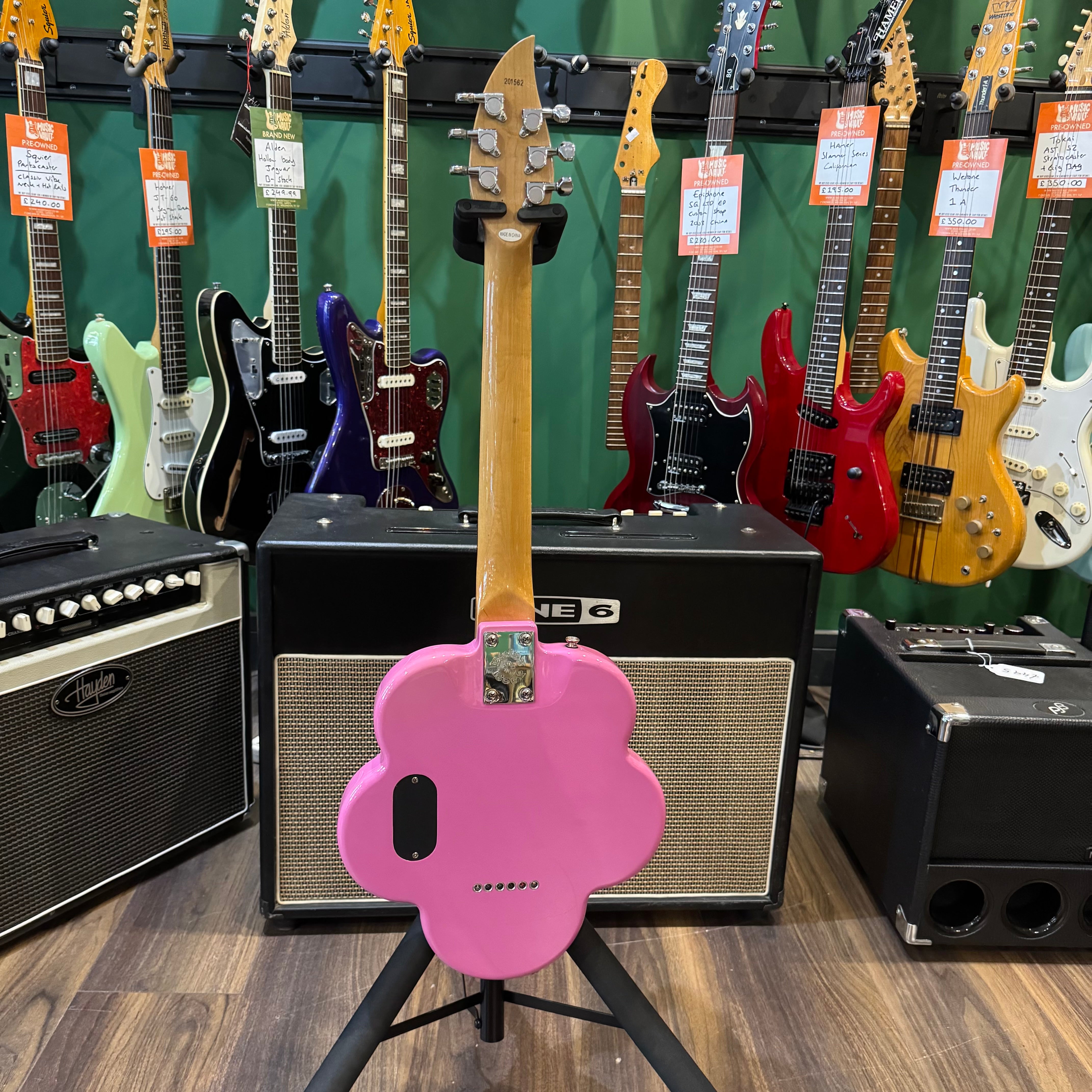 Daisy Rock Pink Flower Electric Guitar (Pre-Owned) – Music Vault