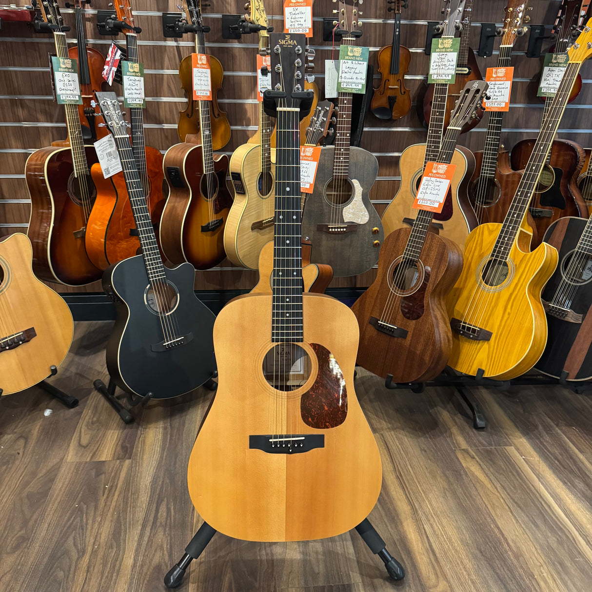 Sigma DM7E 7-String Electro Acoustic Guitar (Pre-Owned)