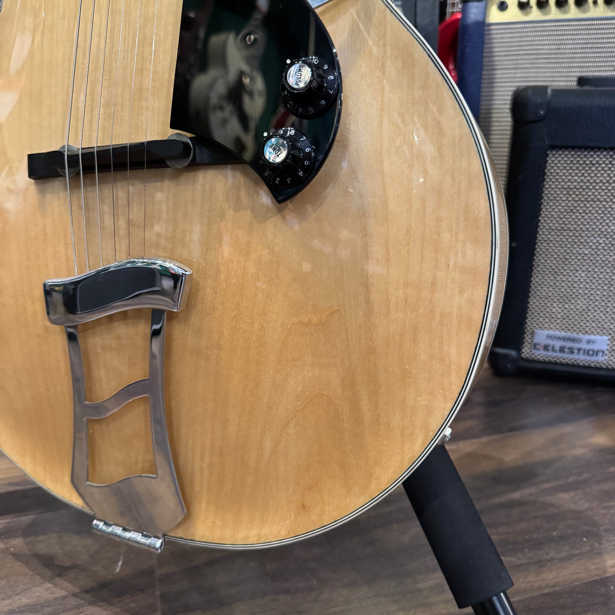 Hagstrom Jimmy Oval 1970's Archtop Jazz Guitar Natural (Pre-Owned)