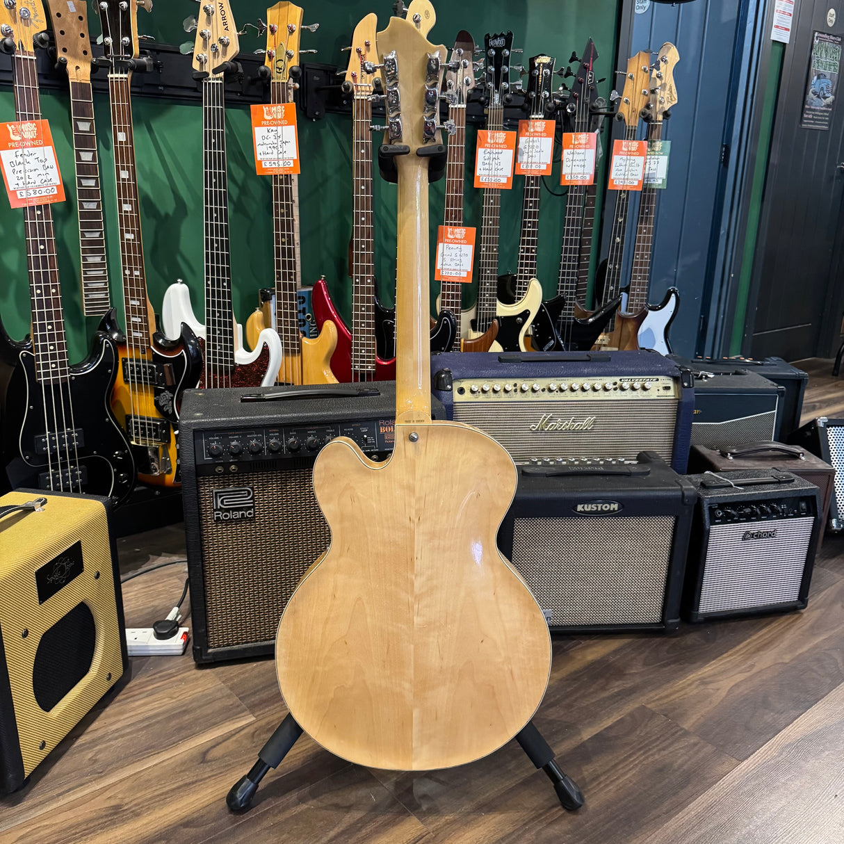 Hagstrom Jimmy Oval 1970's Archtop Jazz Guitar Natural (Pre-Owned)