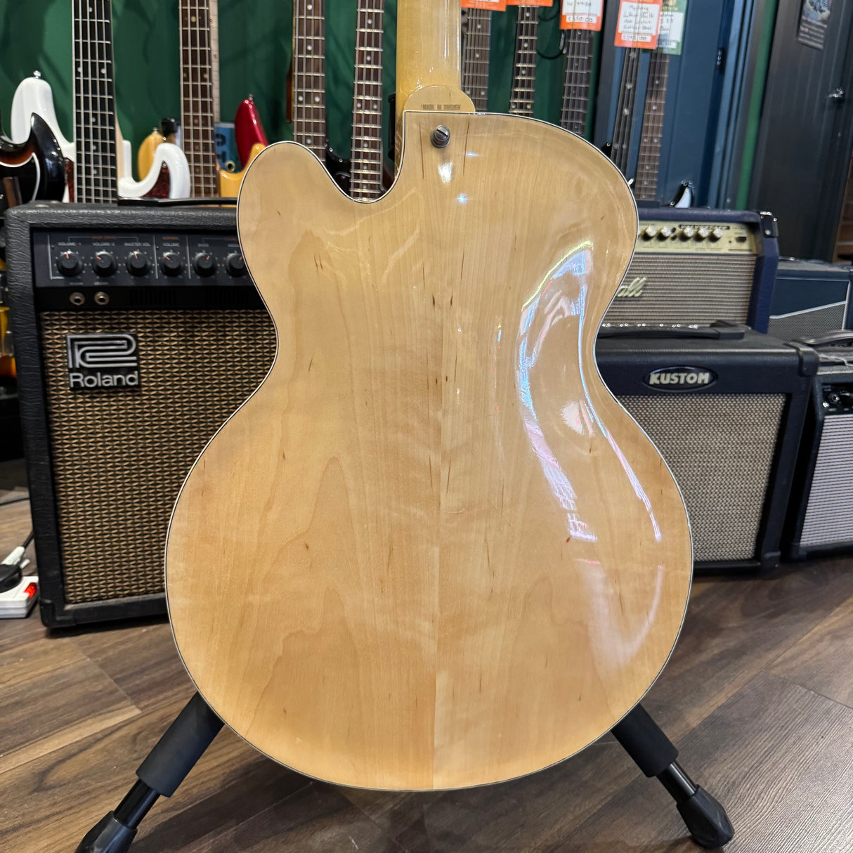 Hagstrom Jimmy Oval 1970's Archtop Jazz Guitar Natural (Pre-Owned)