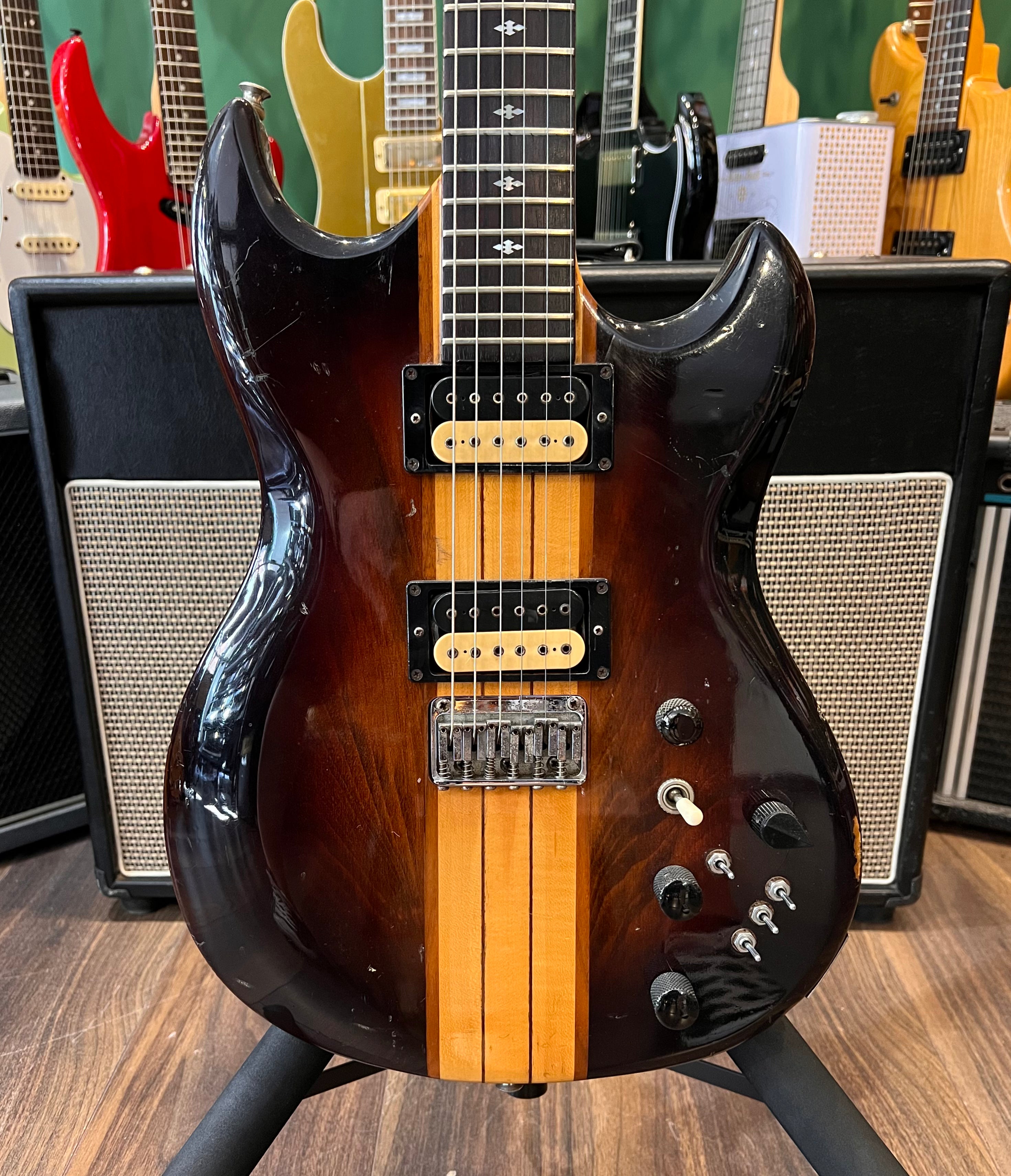 Aria Pro II Tri-sound TS-500 electric guitar c 1980 - Natural