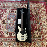 Yamaha BB235 5 String Bass Guitar Vintage White + Case (Pre-Owned)