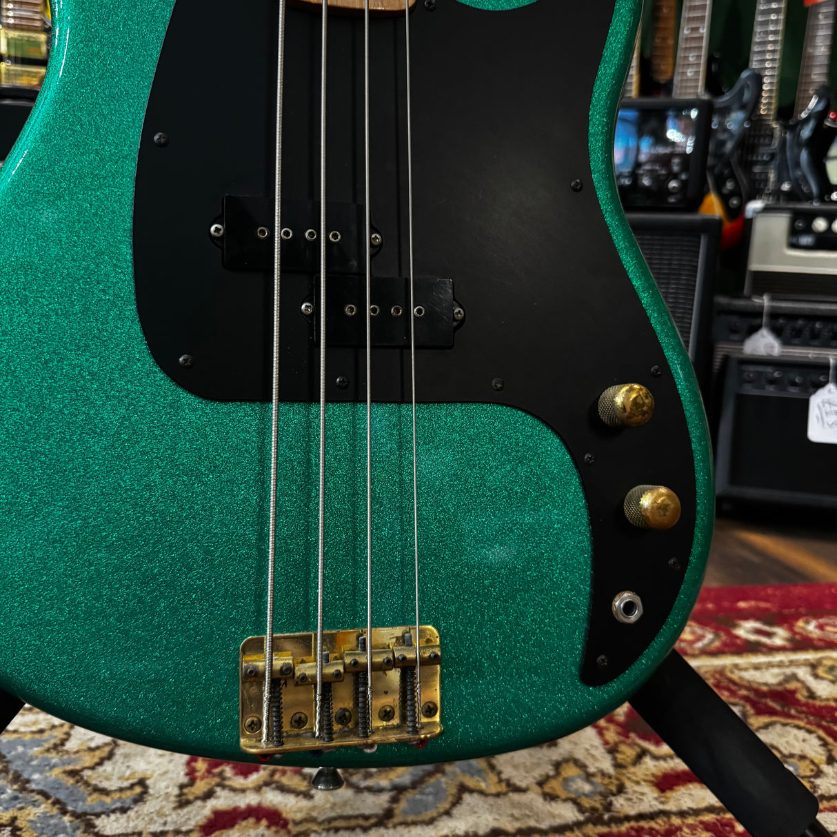 Jarock/Ibanez Blazer Electric Bass Guitar Green Sparkle (Pre-Owned)