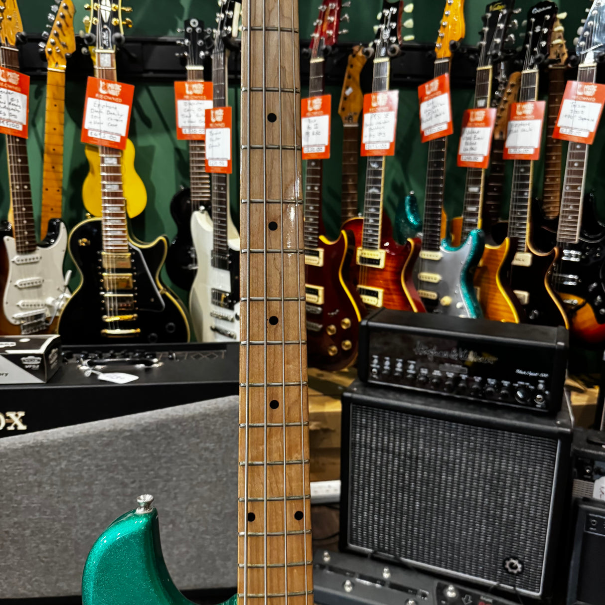 Jarock/Ibanez Blazer Electric Bass Guitar Green Sparkle (Pre-Owned)