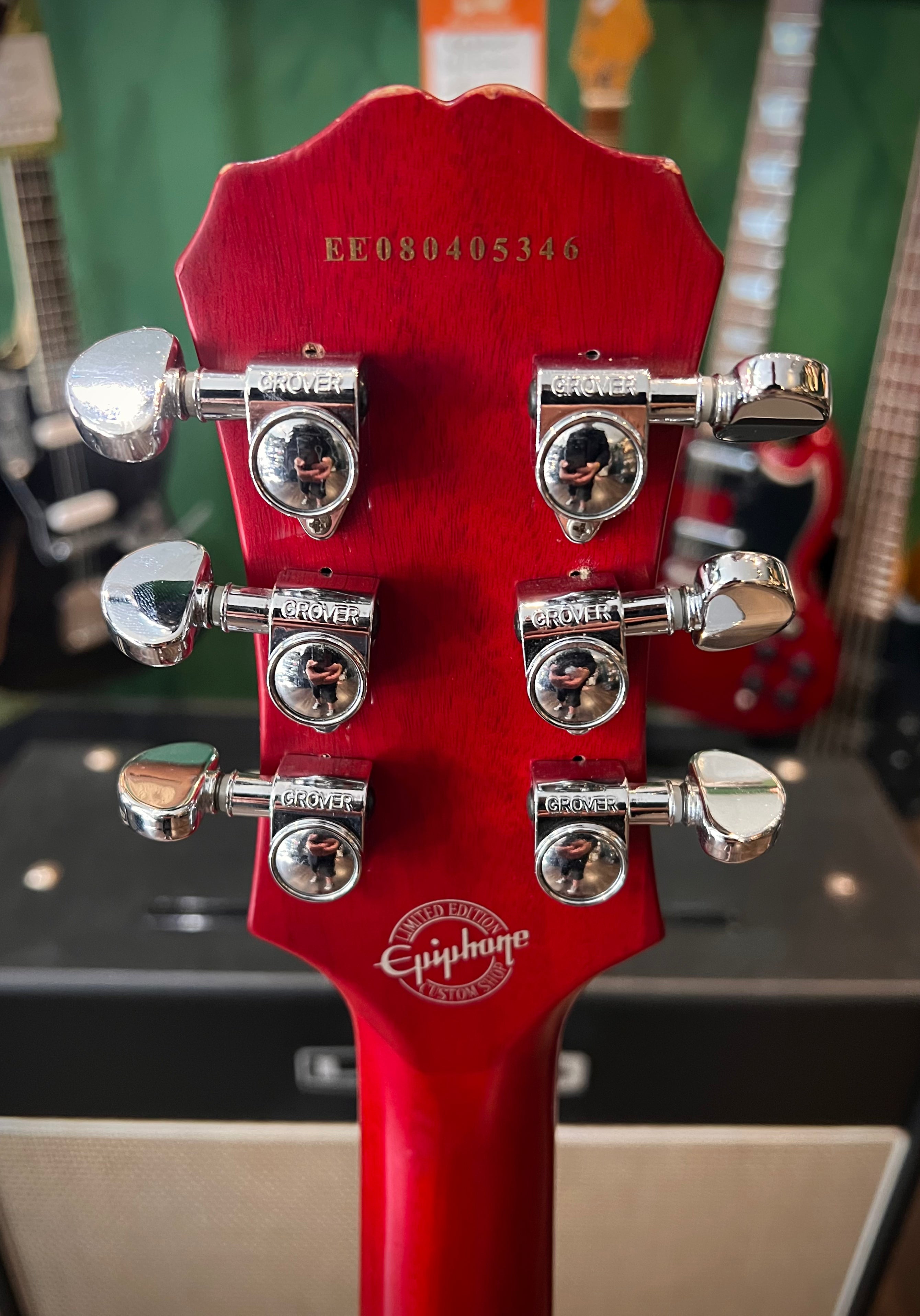 Custom Epiphone Edition Limited Les Paul Shop Red 0 Burst Widow