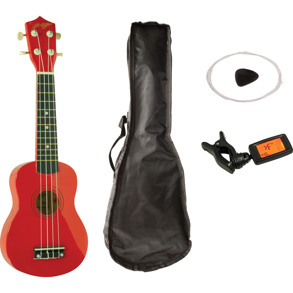 Johnny Brook Soprano Ukulele Starter Pack Red