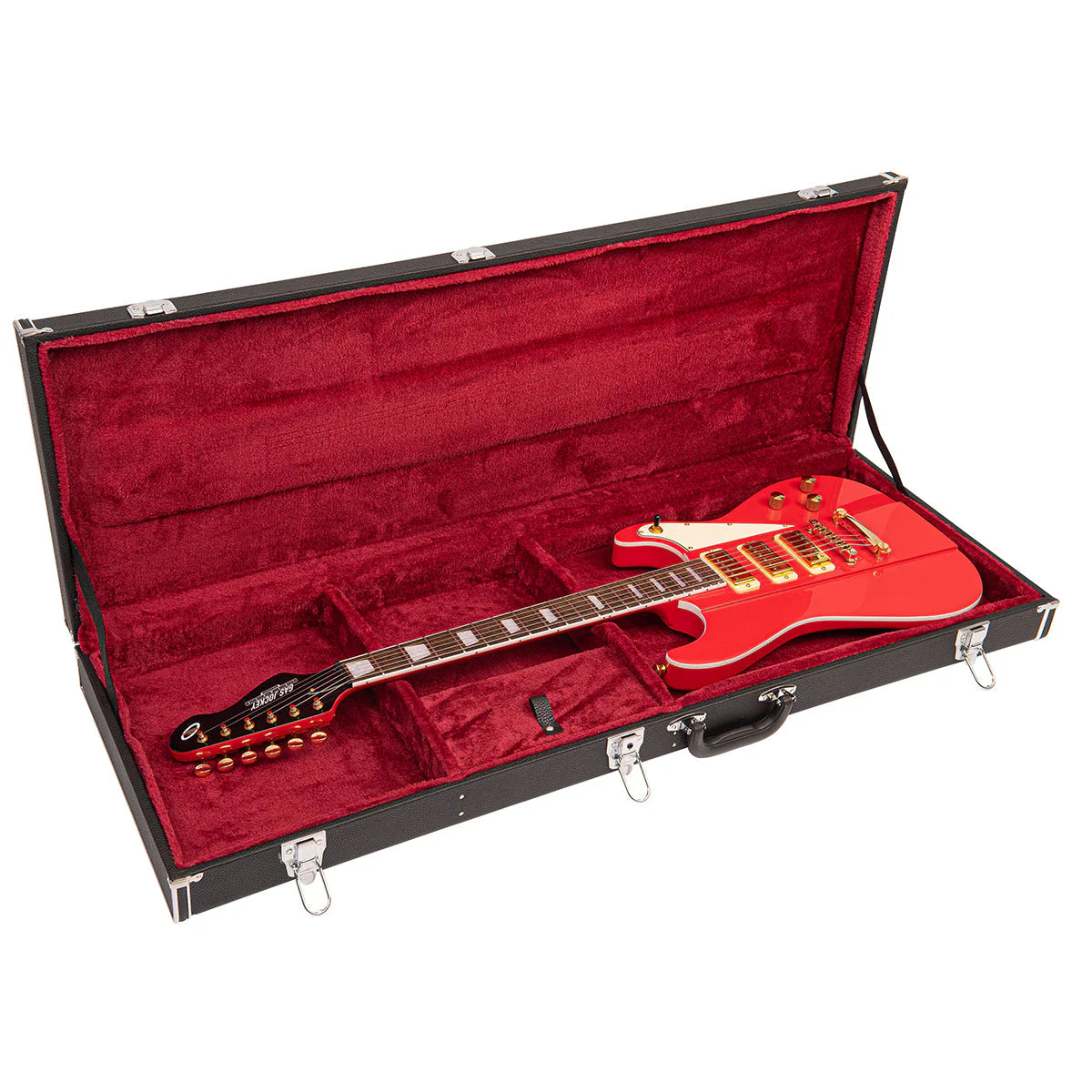 Joe Doe By Vintage Gas Jockey Electric Guitar Pump Red + Hard Case