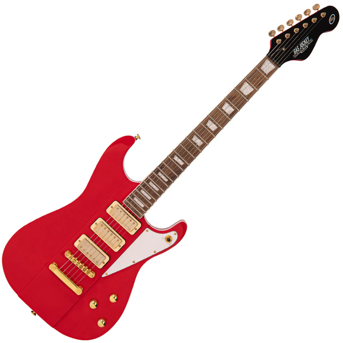 Joe Doe By Vintage Gas Jockey Electric Guitar Pump Red + Hard Case