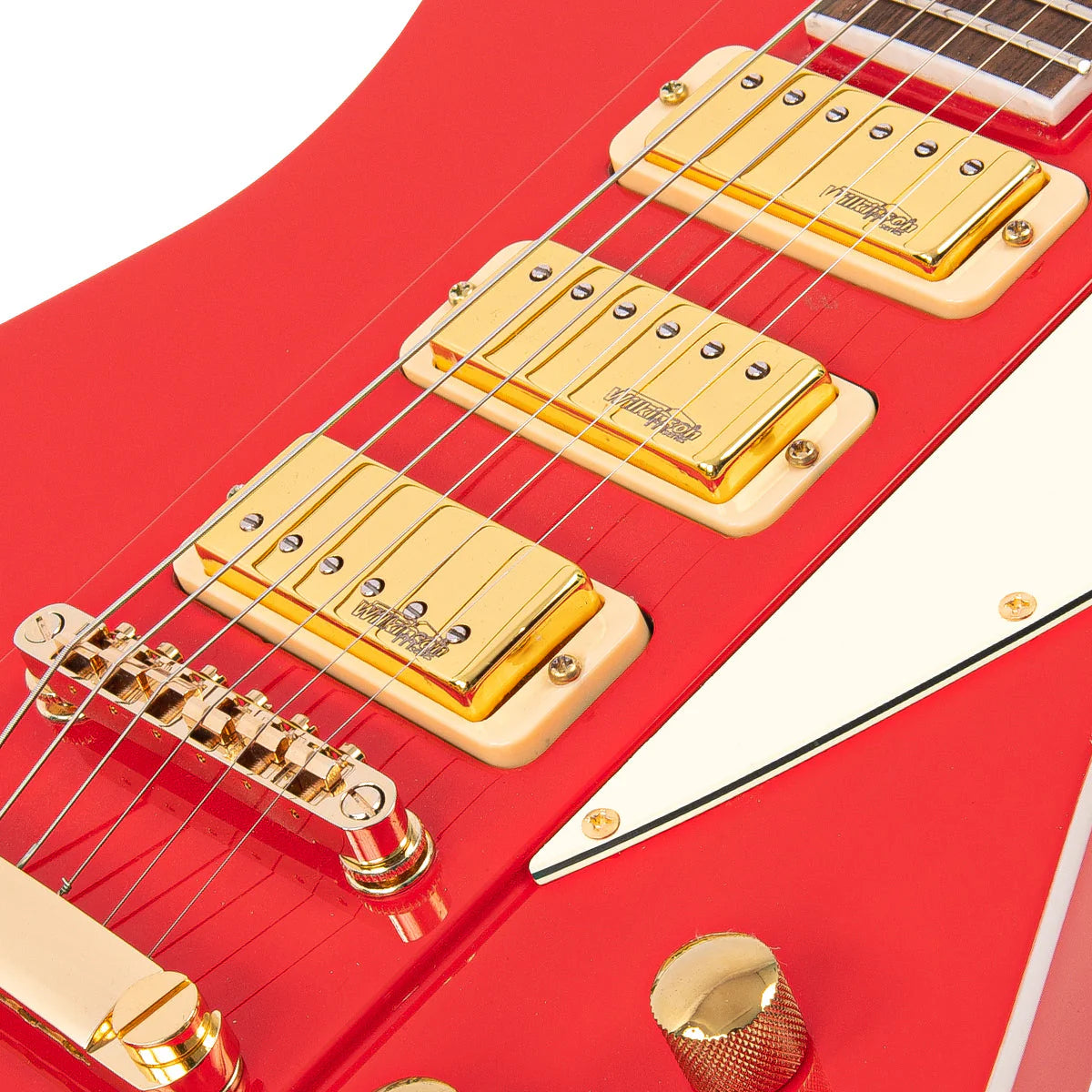 Joe Doe By Vintage Gas Jockey Electric Guitar Pump Red + Hard Case