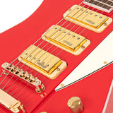 Joe Doe By Vintage Gas Jockey Electric Guitar Pump Red + Hard Case