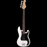Arrow Guitars Session Precision Bass Guitar Snow White