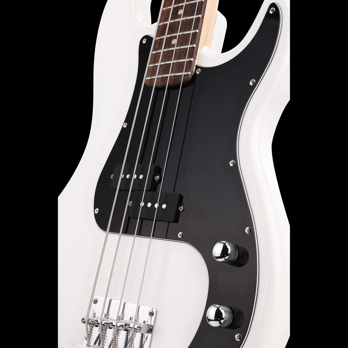 Arrow Guitars Session Precision Bass Guitar Snow White