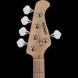 Arrow Guitars Louisiana 5 String Jazz Bass Guitar Natural