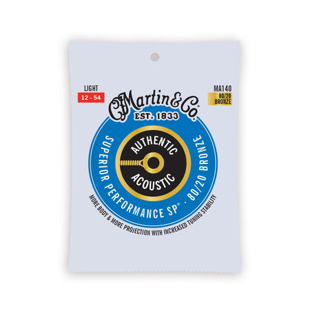 Martin Authentic Acoustic SP 80/20 Bronze Acoustic Guitar Strings Light - Music Vault