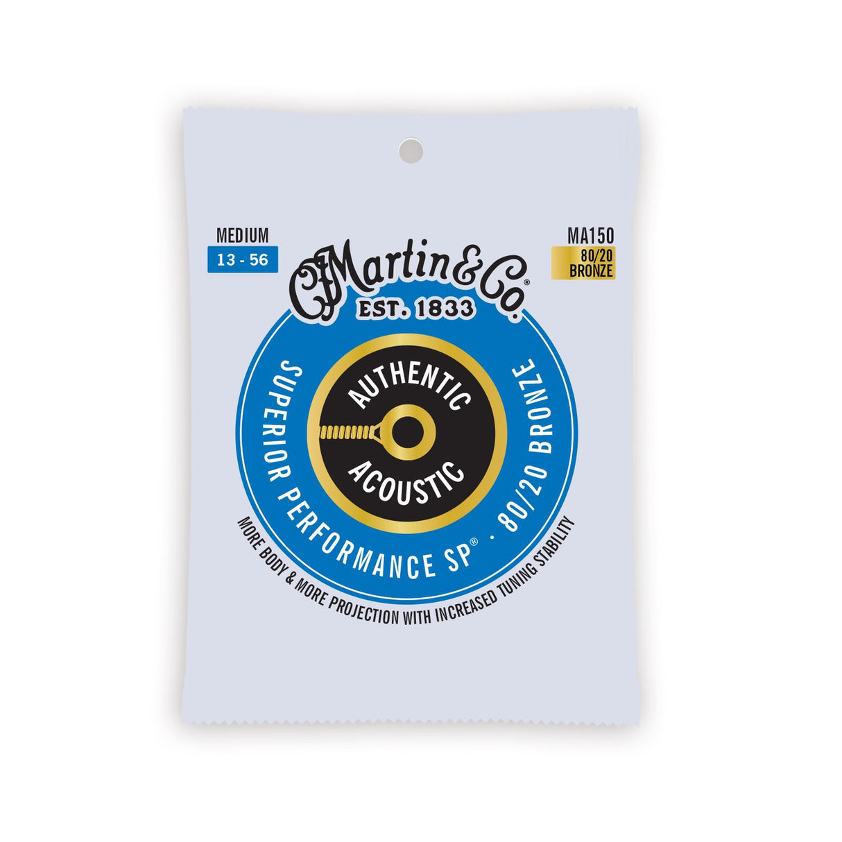Martin Authentic Acoustic SP 80/20 Bronze Acoustic Guitar Strings Medium - Music Vault