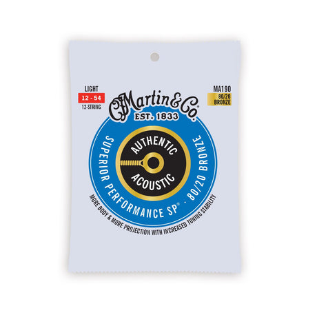 Martin Authentic Acoustic SP 80/20 Bronze 12 String Acoustic Guitar Strings Light - Music Vault