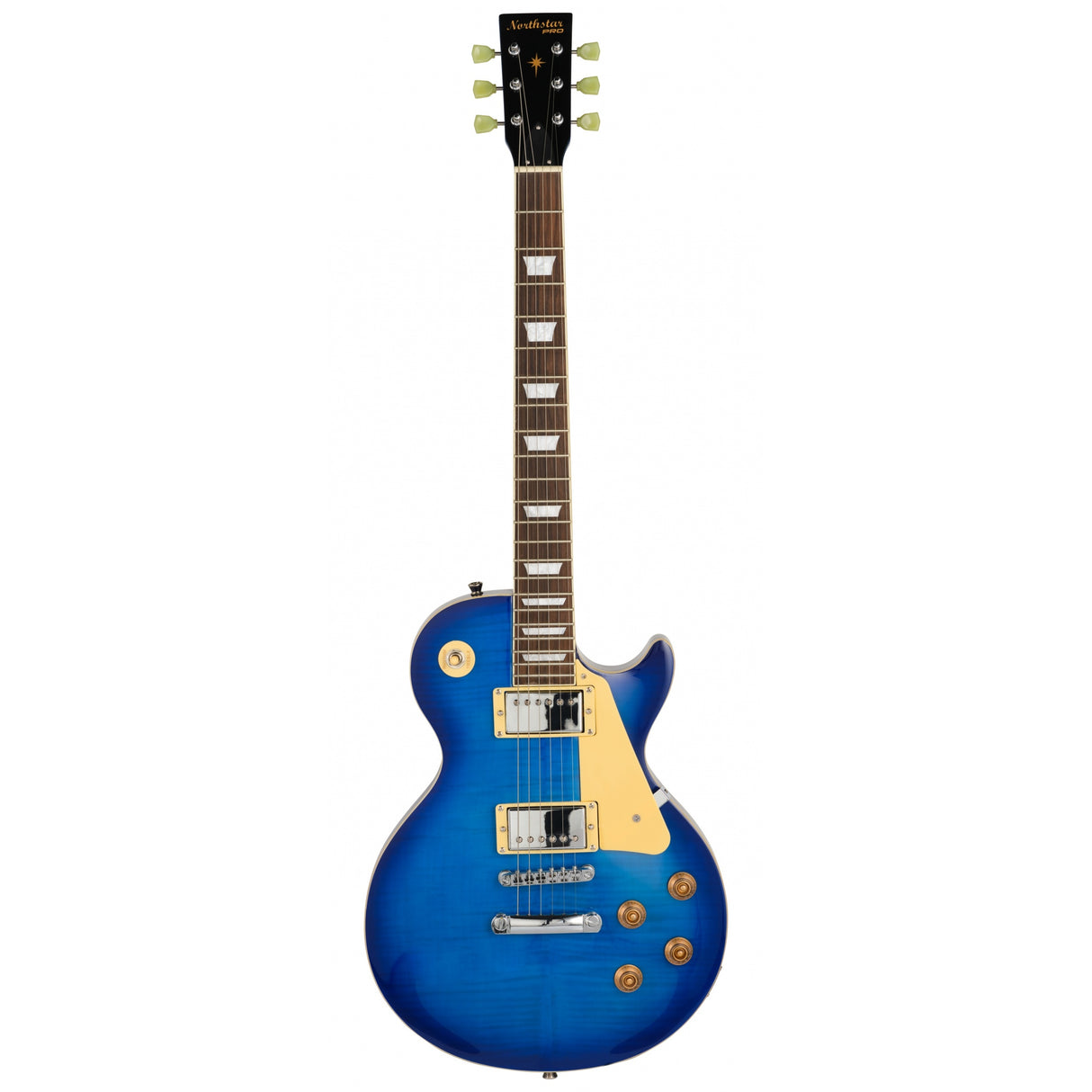 Northstar Pro NSP3BL Single Cutaway Archtop Electric Guitar Blue Gloss