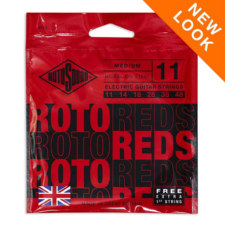 Rotosound Roto Reds Electric Guitar Strings R11 (11-48) - Music Vault