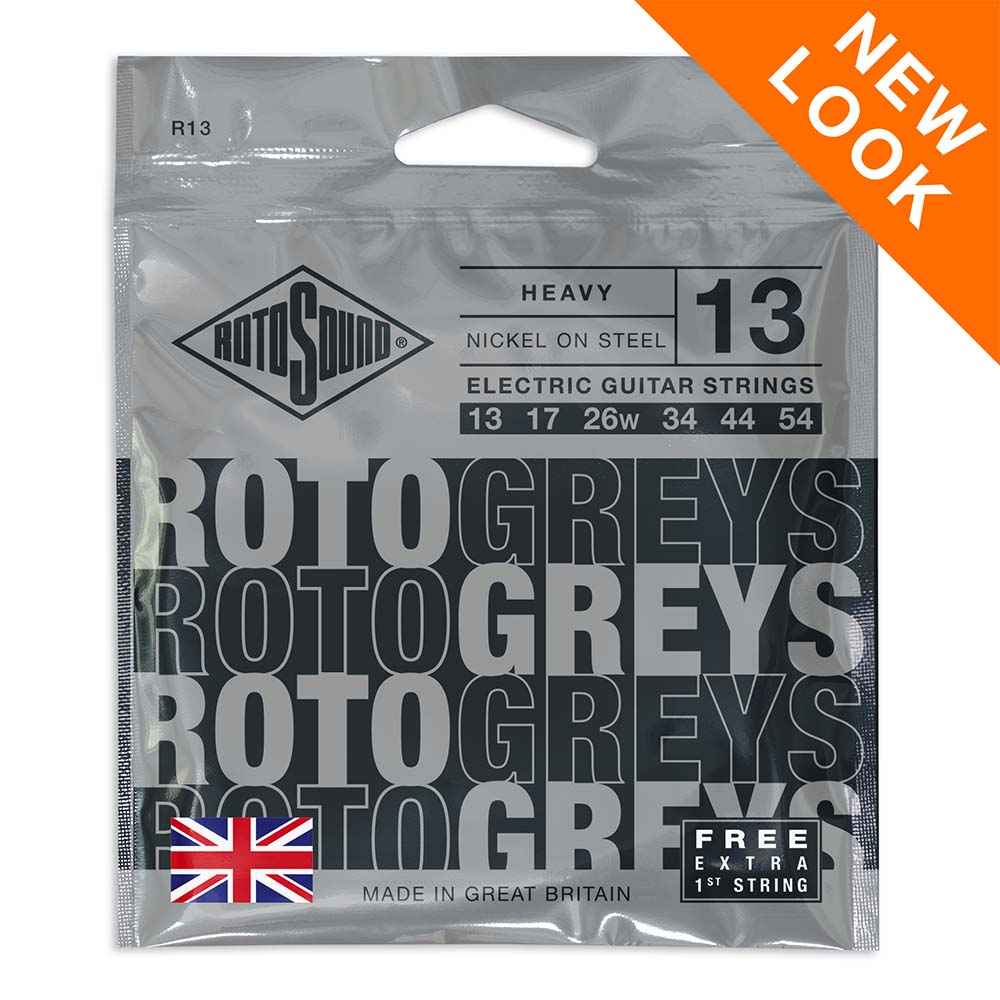 Rotosound Roto Greys Electric Guitar Strings R13 (13-54)