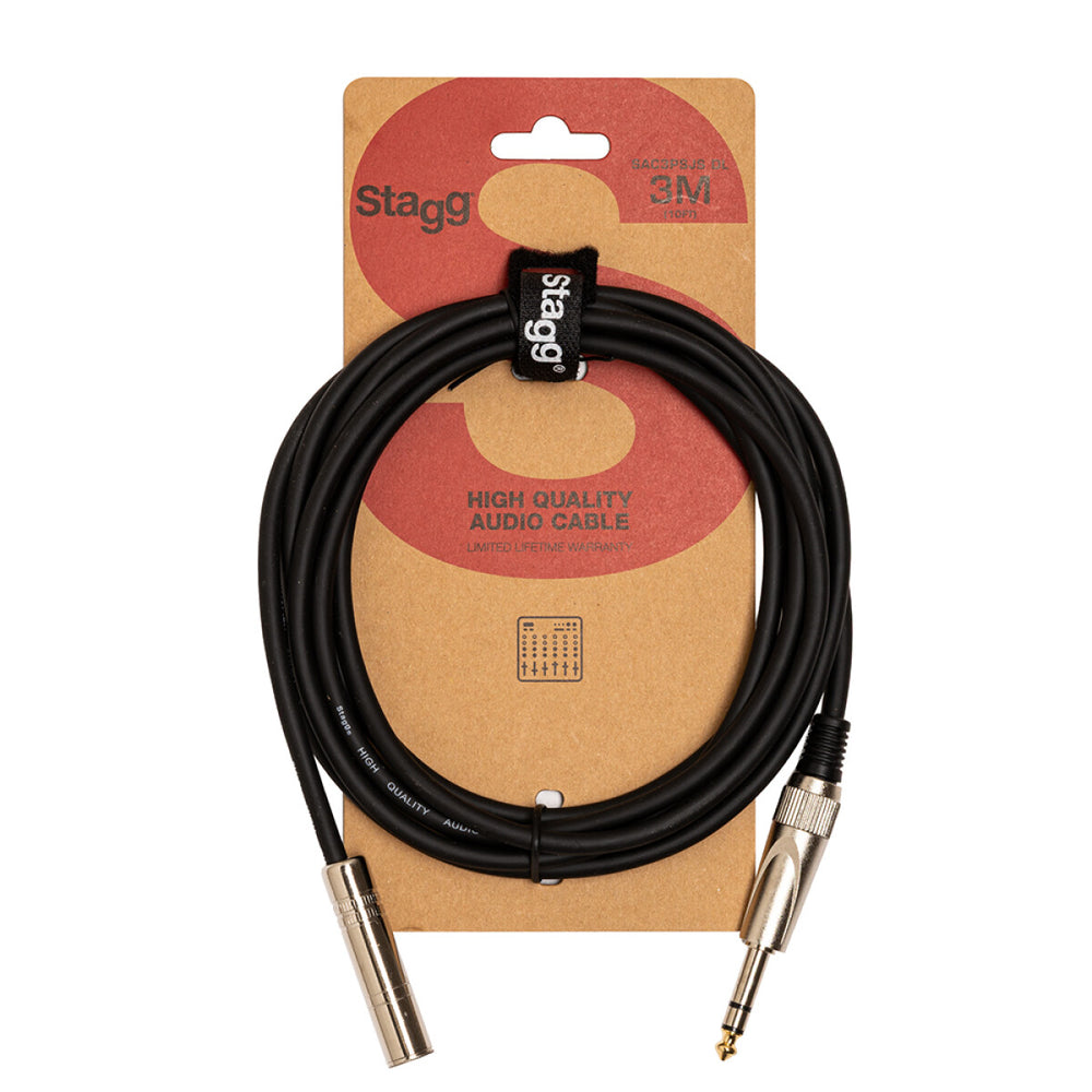 Stagg Balanced Stereo Jack Extension Cable