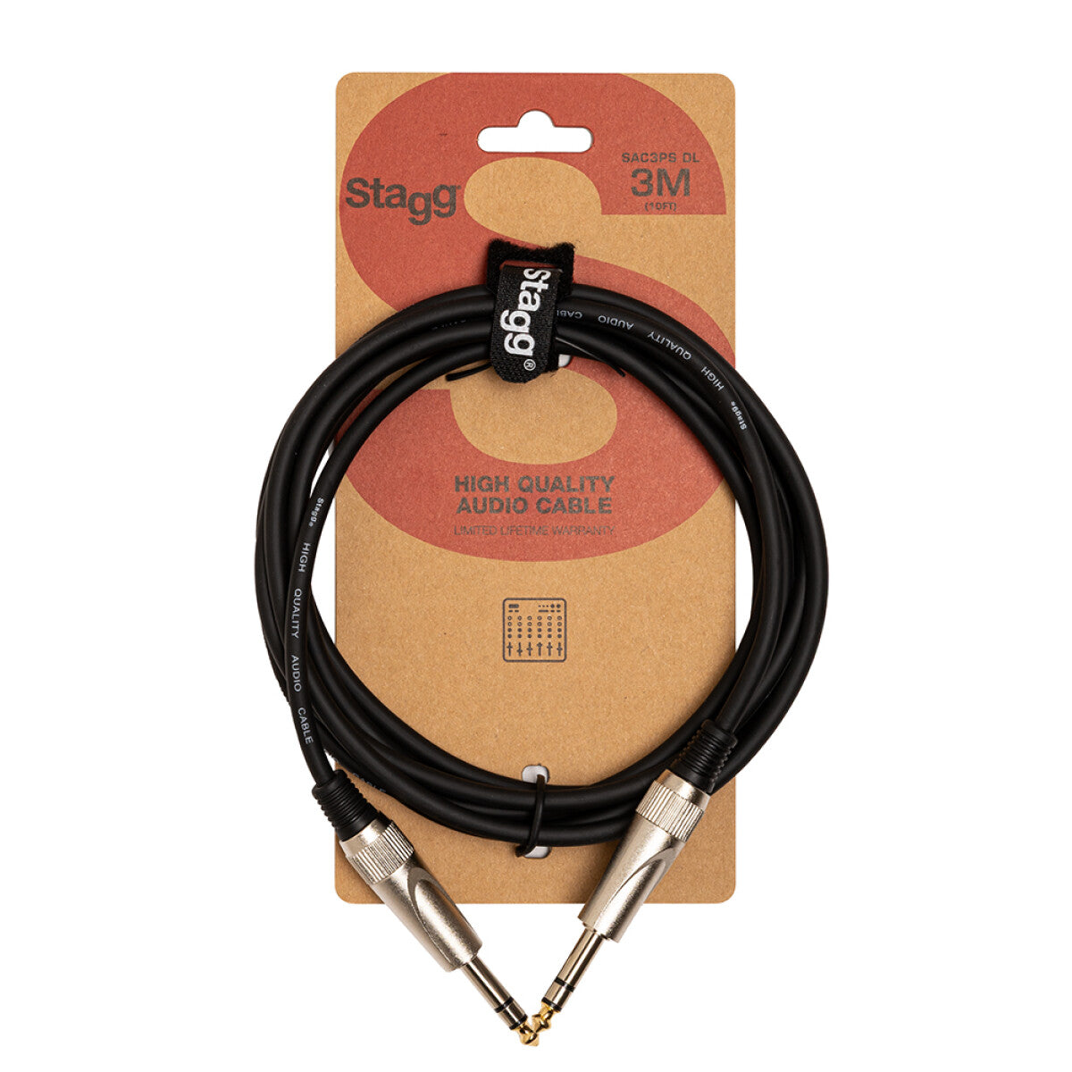 Stagg Balanced Stereo Jack to Jack Cable